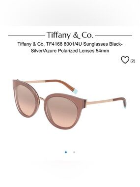 Tiffany & Co. Women's Brown Round/Cat Eye Sunglasses EXCELLENT